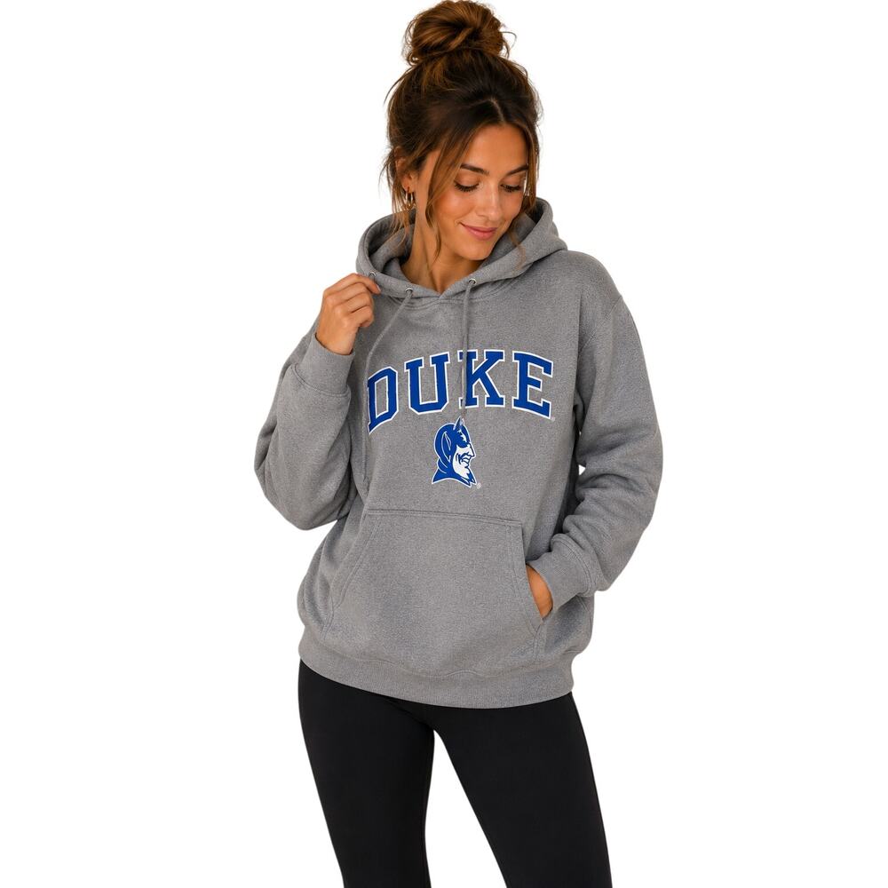Duke Blue Devils Gray Hoodie Old Varsity Brand Size Medium College Sweatshirt